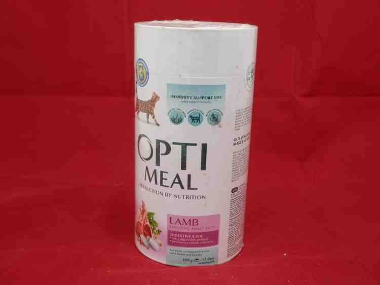 OptiMeal lamb, сухой корм для взрослых кошек с чувствительным пищеварением с ягненком