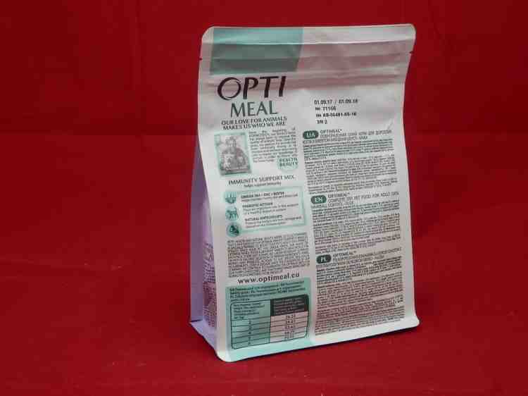 OptiMeal duck, сухой корм для взрослых кошек с эффектом выведения шерсти с уткой 
