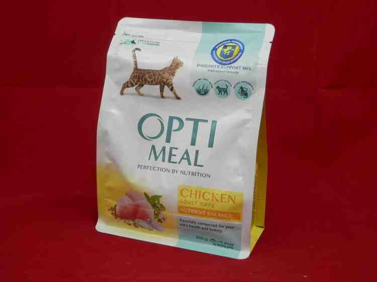OptiMeal, сухой корм для взрослых кошек с курицей