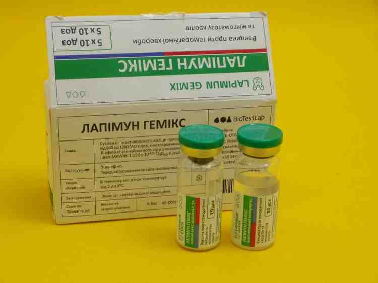 Лапимун Гемикс вакцина против геморрагической болезни и миксоматоза кроликов