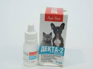 Декта - 2, глазные капли для кошек и собак