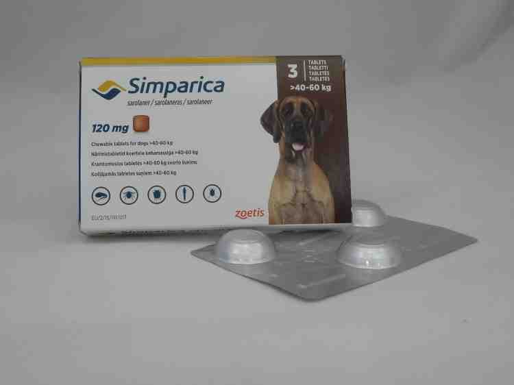 Симпарика, жевательные таблетки от клещей для собак