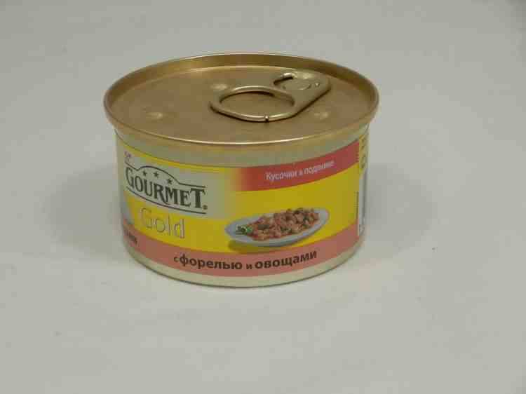 Gourmet Gold (Гурмет Голд) консервы для кошек кусочки в подливке с форелью и овощами